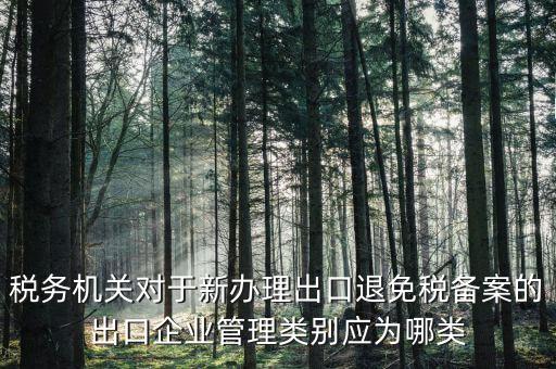 退 免 稅管理類別填 什么，出口退稅免稅分類管理等級申請怎么寫啊