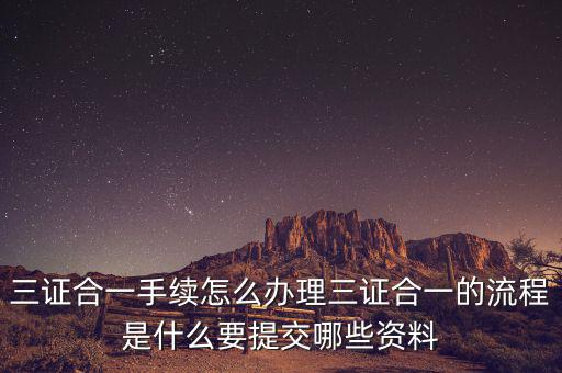變更地稅三證合一需要什么資料，三證合一營業(yè)執(zhí)照換證需要什么資料