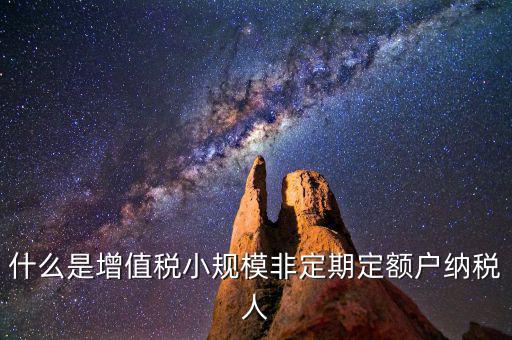 非定期定額報是什么意思，什么是增值稅小規(guī)模非定期定額戶納稅人