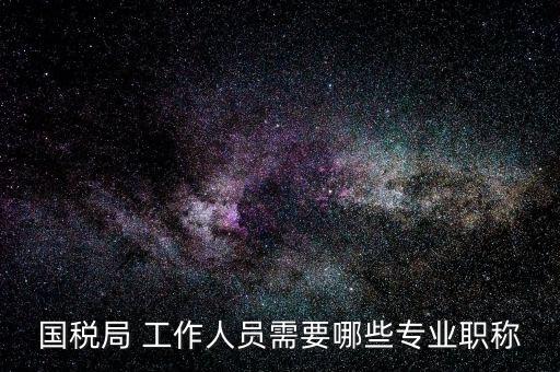 國(guó)稅局 工作人員需要哪些專(zhuān)業(yè)職稱(chēng)