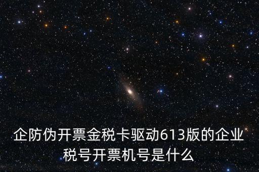 企防偽開(kāi)票金稅卡驅(qū)動(dòng)613版的企業(yè)稅號(hào)開(kāi)票機(jī)號(hào)是什么