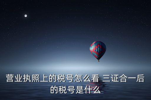 企業(yè)三證合一后稅號是什么，三證合一后企業(yè)的納稅人識別號是哪個