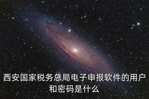 西安國家稅務(wù)總局電子申報軟件的用戶和密碼是什么