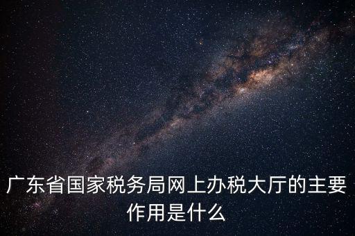國稅網(wǎng)廳是什么，什么是電子稅務(wù)局