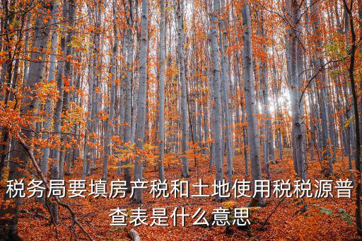 國稅局普查什么意思，最近稅務(wù)普查是什么