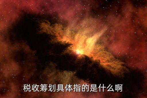 涉稅訴求什么意思，稅收籌劃具體指的是什么啊