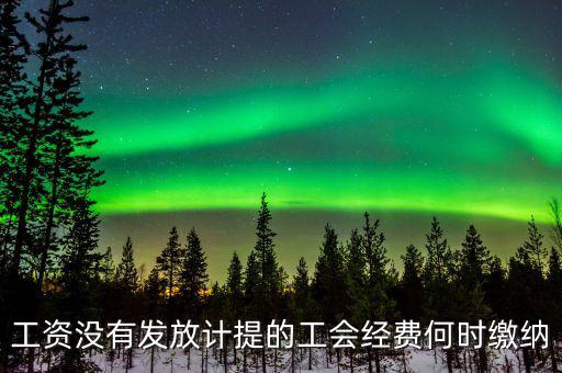 工資沒有發(fā)放計提的工會經(jīng)費(fèi)何時繳納