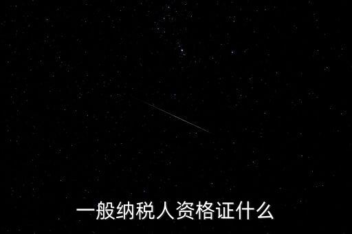 納稅人資格證是什么，一般納稅人的認定資格是什么