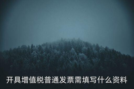 開增值稅普通票需要什么資料，購買增值稅普通發(fā)票需要什么資料