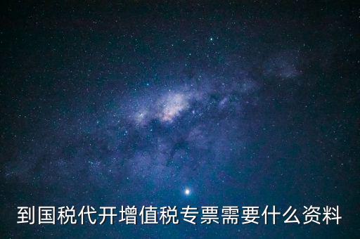 到國(guó)稅代開(kāi)增值稅專票需要什么資料