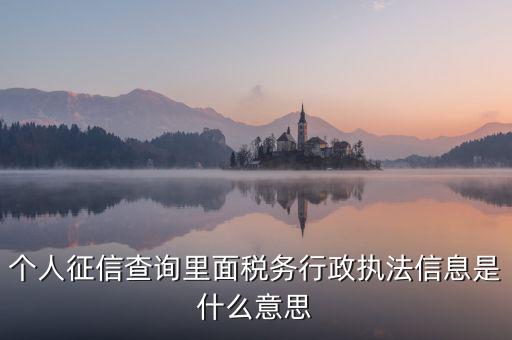 稅務(wù)負(fù)面清單指什么，個(gè)人征信查詢(xún)里面稅務(wù)行政執(zhí)法信息是什么意思