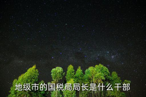 福州國稅局長什么級別，地級市的國稅局局長是什么干部