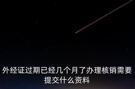 外經(jīng)證過期已經(jīng)幾個(gè)月了辦理核銷需要提交什么資料