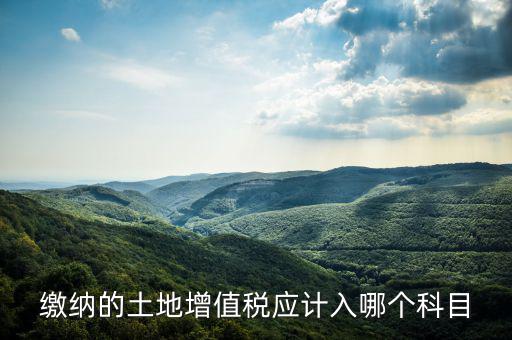 土地增值稅應(yīng)計(jì)入什么科目，繳納的土地增值稅應(yīng)計(jì)入哪個(gè)科目
