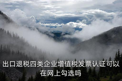 什么是出口四類企業(yè)，出口退稅四類企業(yè)增值稅發(fā)票認(rèn)證可以在網(wǎng)上勾選嗎