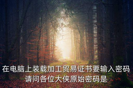 ca原始密碼是什么，ca證書密碼是什么