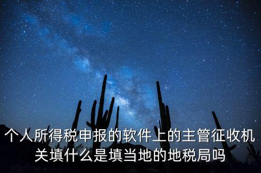 個人所得稅申報的軟件上的主管征收機關填什么是填當地的地稅局嗎