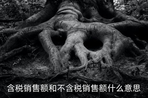 什么是含稅銷售額，含稅銷售額和不含稅銷售額什么意思