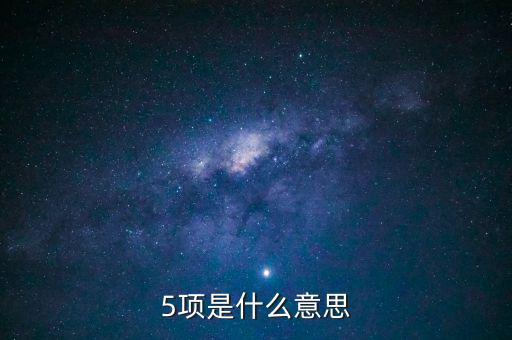 五項辦稅制度是什么意思，5項具體是什么意思