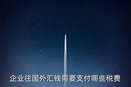 對外支付要交什么稅，企業(yè)往國外匯錢需要支付哪些稅費
