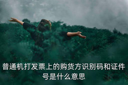 發(fā)票方識(shí)別號(hào)是什么，普通機(jī)打發(fā)票上的購貨方識(shí)別碼和證件號(hào)是什么意思