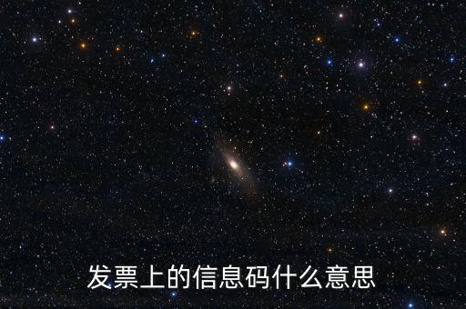 使用新的發(fā)票信息是什么意思，發(fā)票上的信息碼什么意思