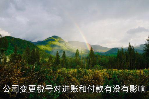 稅號變更是什么意思，公司變更稅號對進賬和付款有沒有影響