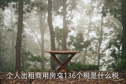 個人出租商用房交136個稅是什么稅