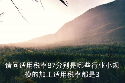 什么叫適用稅率，稅率是什么