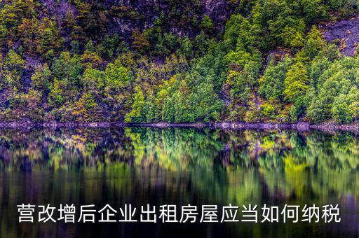 營改增后企業(yè)出租房屋應(yīng)當(dāng)如何納稅