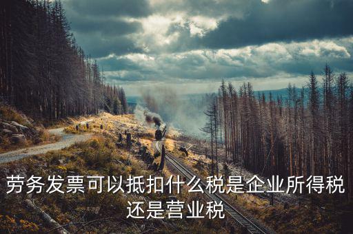 勞務(wù)票抵扣什么，勞務(wù)發(fā)票可以抵扣什么稅是企業(yè)所得稅還是營業(yè)稅