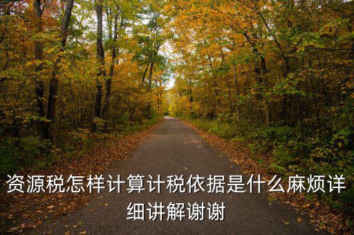 資源稅計(jì)稅依據(jù)是什么，資源稅怎樣計(jì)算計(jì)稅依據(jù)是什么麻煩詳細(xì)講解謝謝