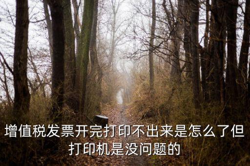為什么打印發(fā)票打不出來，增值稅發(fā)票開完打印不出來是怎么了但打印機是沒問題的