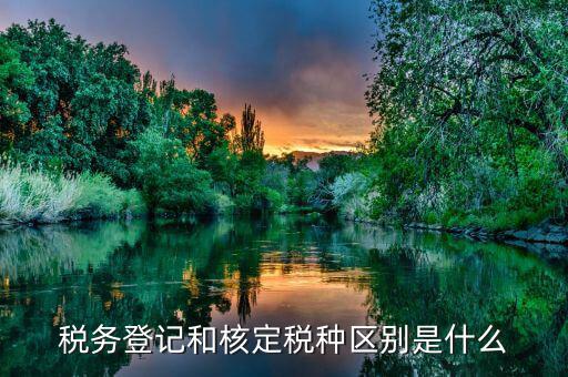 稅務登記和核定稅種區(qū)別是什么