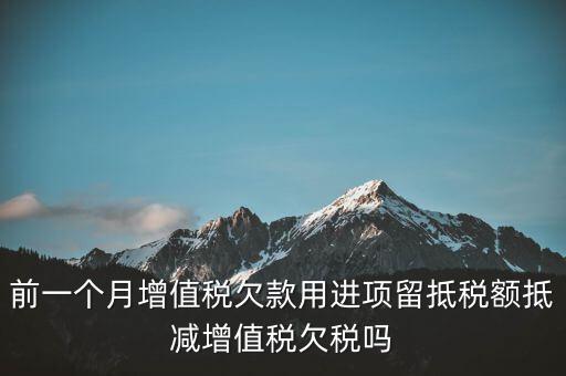 前一個月增值稅欠款用進(jìn)項留抵稅額抵減增值稅欠稅嗎