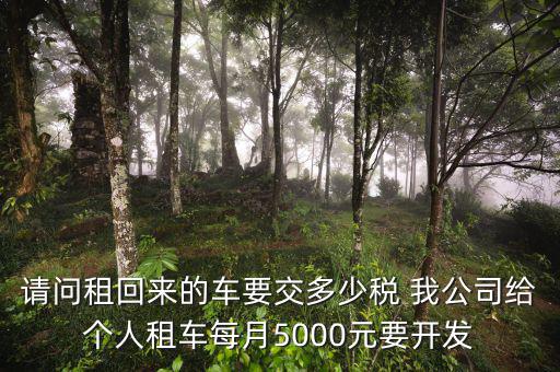 請(qǐng)問租回來(lái)的車要交多少稅 我公司給個(gè)人租車每月5000元要開發(fā)