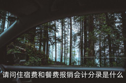 請問住宿費和餐費報銷會計分錄是什么