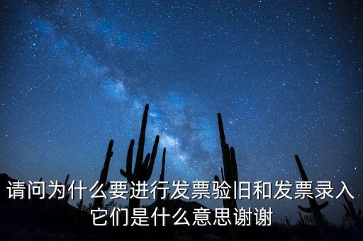 請(qǐng)問(wèn)為什么要進(jìn)行發(fā)票驗(yàn)舊和發(fā)票錄入它們是什么意思謝謝