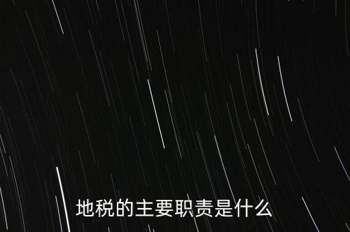 我為地稅做什么，地稅的主要職責(zé)是什么