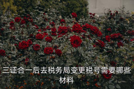稅號變更需要什么合同，三證合一后去稅務局變更稅號需要哪些材料