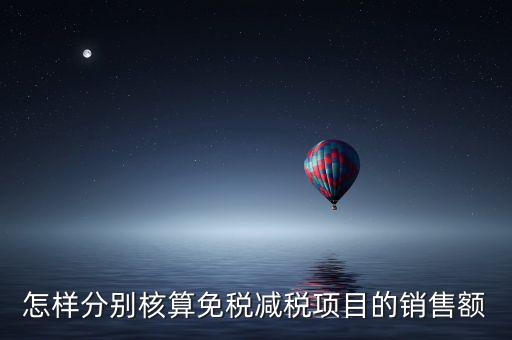 什么是分別核算銷售額，怎樣分別核算免稅減稅項(xiàng)目的銷售額