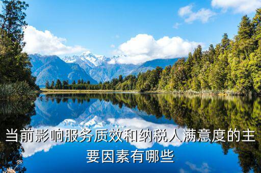 當前影響服務(wù)質(zhì)效和納稅人滿意度的主要因素有哪些