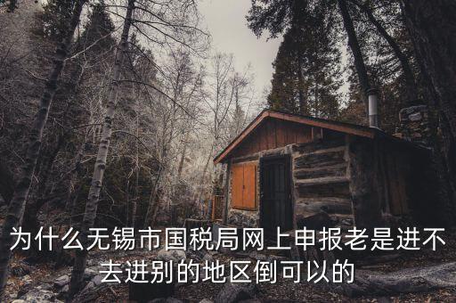 無錫網(wǎng)上辦稅服務(wù)廳為什么進(jìn)不去，為什么我登錄不上網(wǎng)上辦稅服務(wù)廳啊