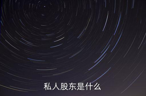 什么是個(gè)人股東，什么叫做私人股東啊