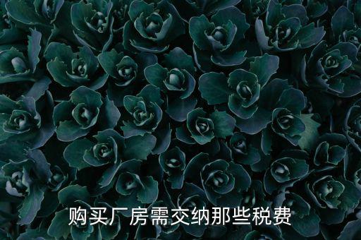 個人買廠房交什么稅，請問在重慶購買一手廠房需要交納那些稅費具體稅率是多少注