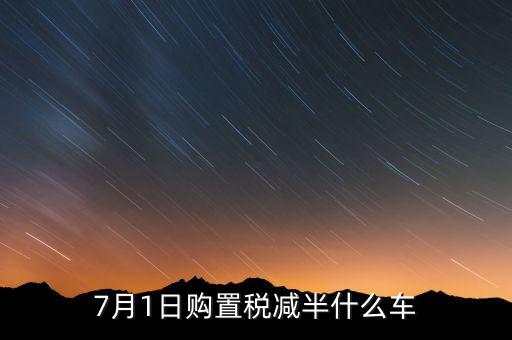 車稅減半針對(duì)什么車，101以后購(gòu)車附加費(fèi)減半 包含哪些車型