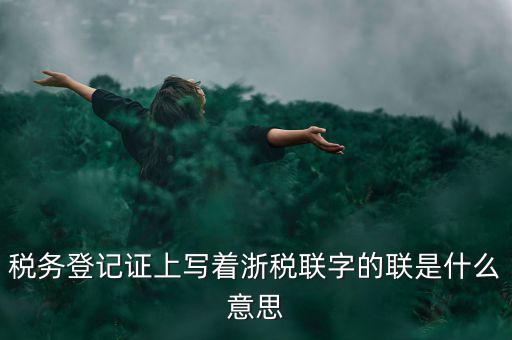 稅務(wù)全國聯(lián)網(wǎng)是什么意思，稅務(wù)登記證上寫著浙稅聯(lián)字的聯(lián)是什么意思
