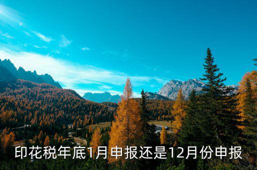 印花稅年報什么時間報，印花稅的申報時間是什么時候