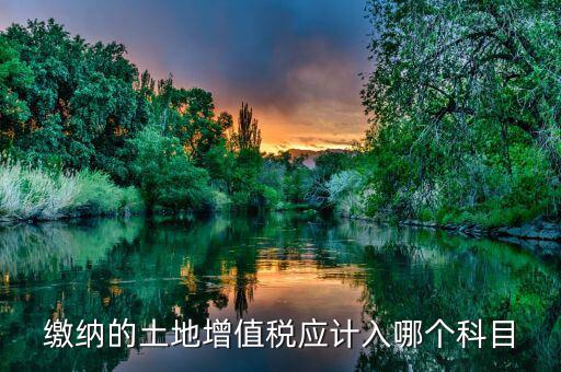 土地增值稅計(jì)什么科目，繳納的土地增值稅應(yīng)計(jì)入哪個(gè)科目