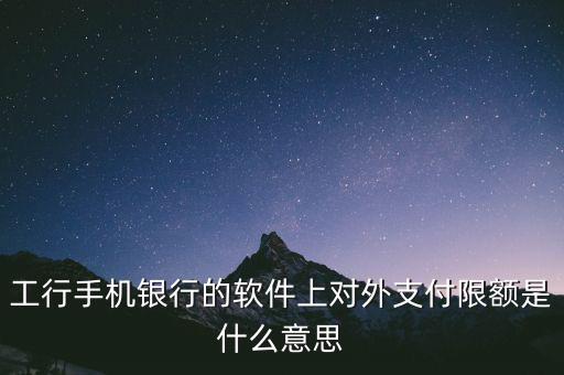 對(duì)外支付什么意思，工商銀行支出對(duì)外什么意思